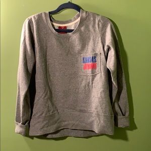 Grey Kansas Jayhawks sweatshirt